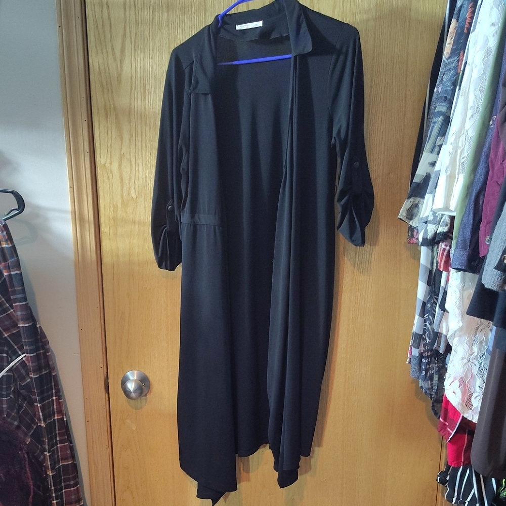 Old Navy Black Long Open-Front Cardigan